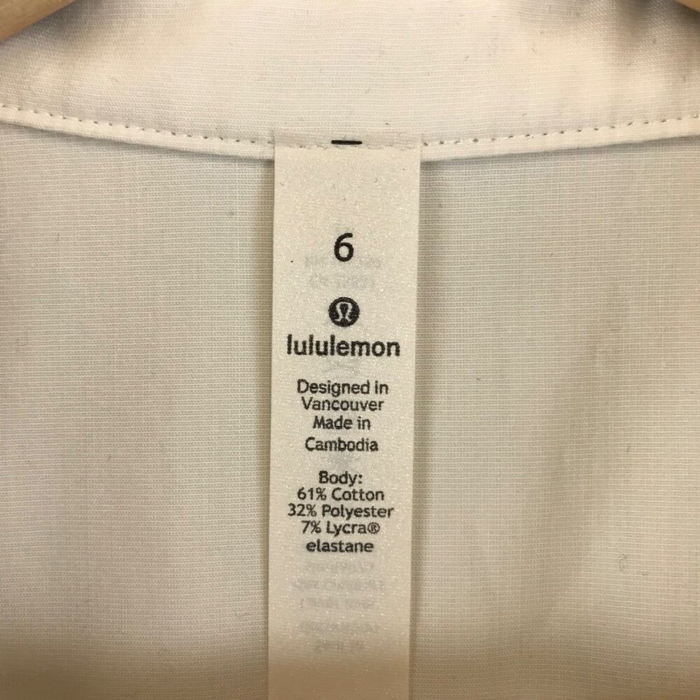 lululemon athletica White Button Down Shirt - Picture 3 of 8
